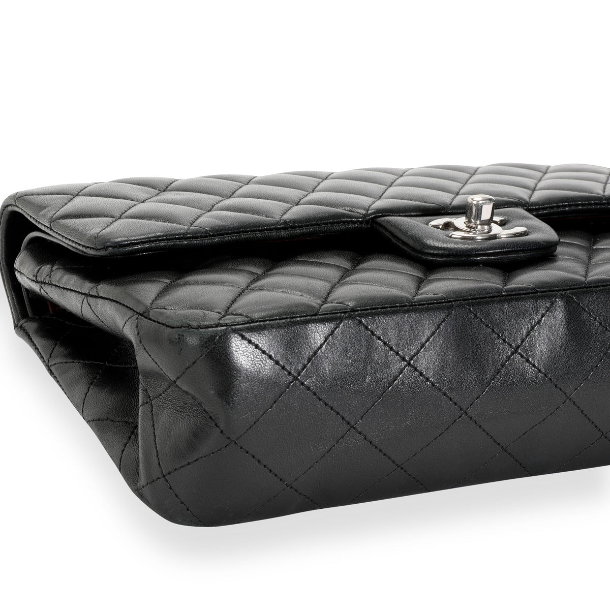 Black Chanel Classic Medium Lambskin Double Flap Bag