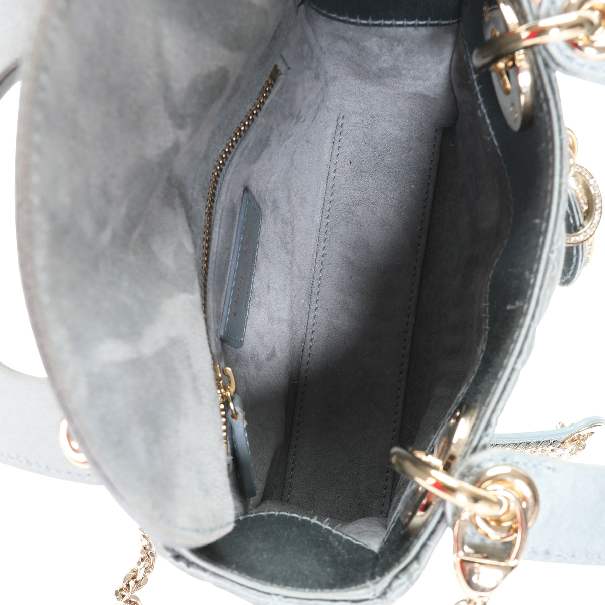 Mini Lady Dior Bag Black Ultramatte Cannage Calfskin  DIOR MY