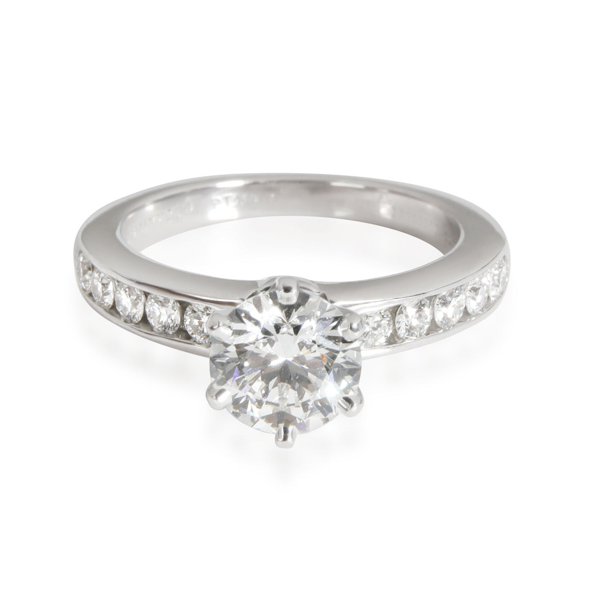 Tiffany & Co. Channel Diamond Engagement Ring in  Platinum H VS1 1.71 CTW
