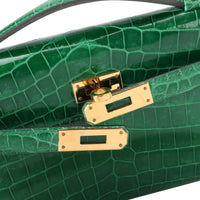 Hermès Cactus Shiny Niloticus Crocodile Kelly Cut GHW