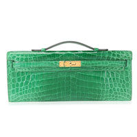 Hermès Cactus Shiny Niloticus Crocodile Kelly Cut GHW