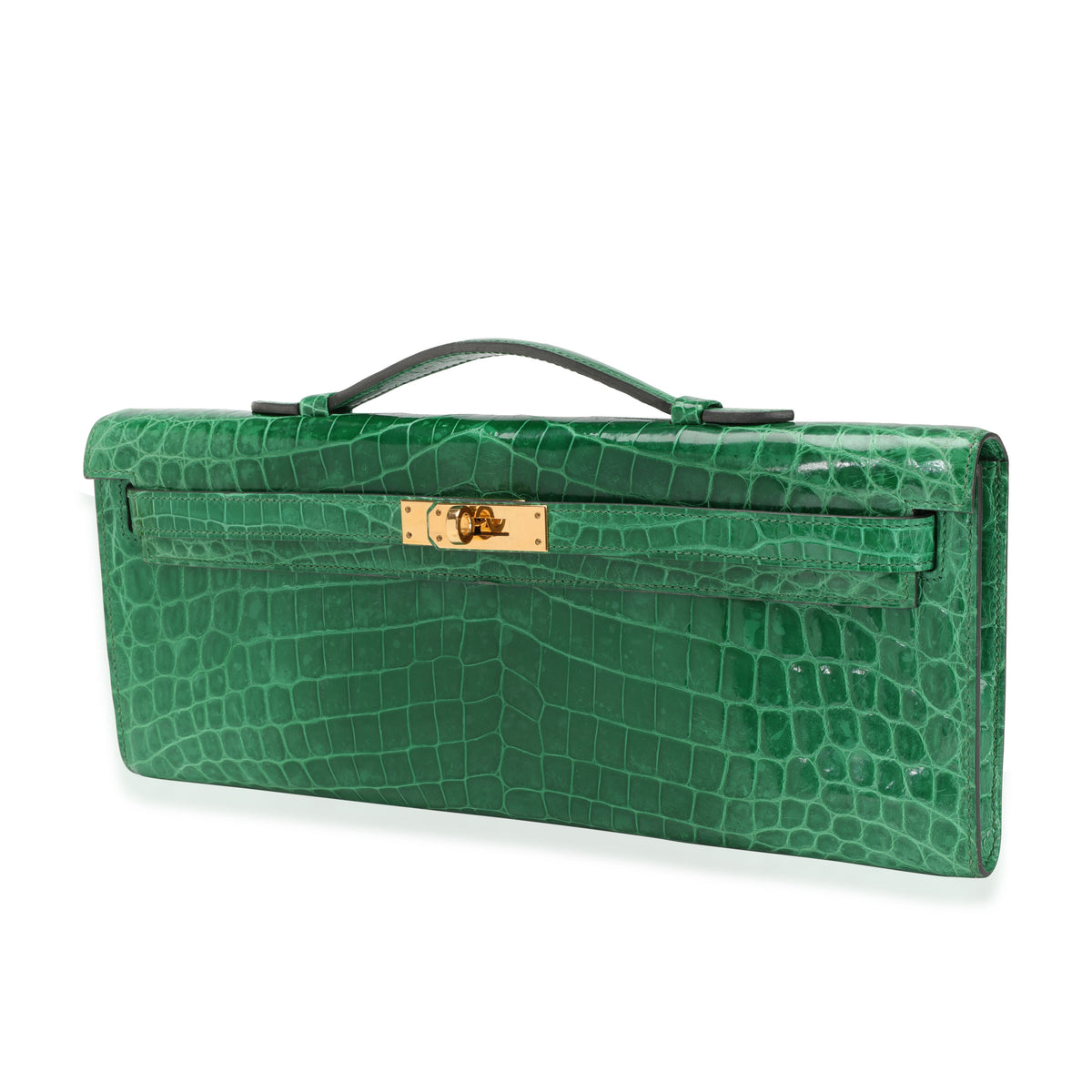 Hermès Cactus Shiny Niloticus Crocodile Kelly Cut GHW