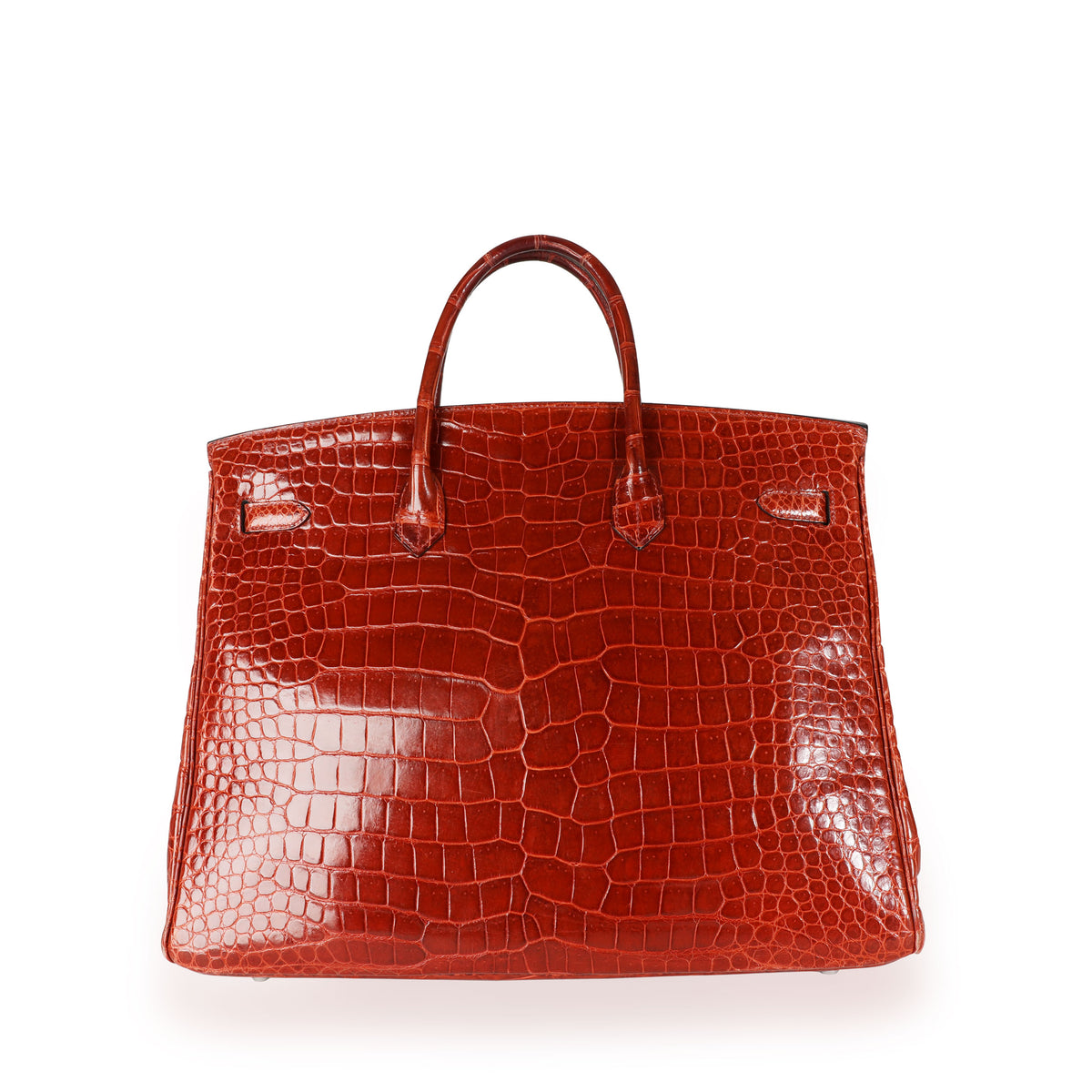 Hermès Rouge H Shiny Porosus Crocodile Birkin 40 PHW, myGemma