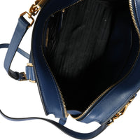 PRADA Saffiano Flap Shoulder Bag Bluette 1291198