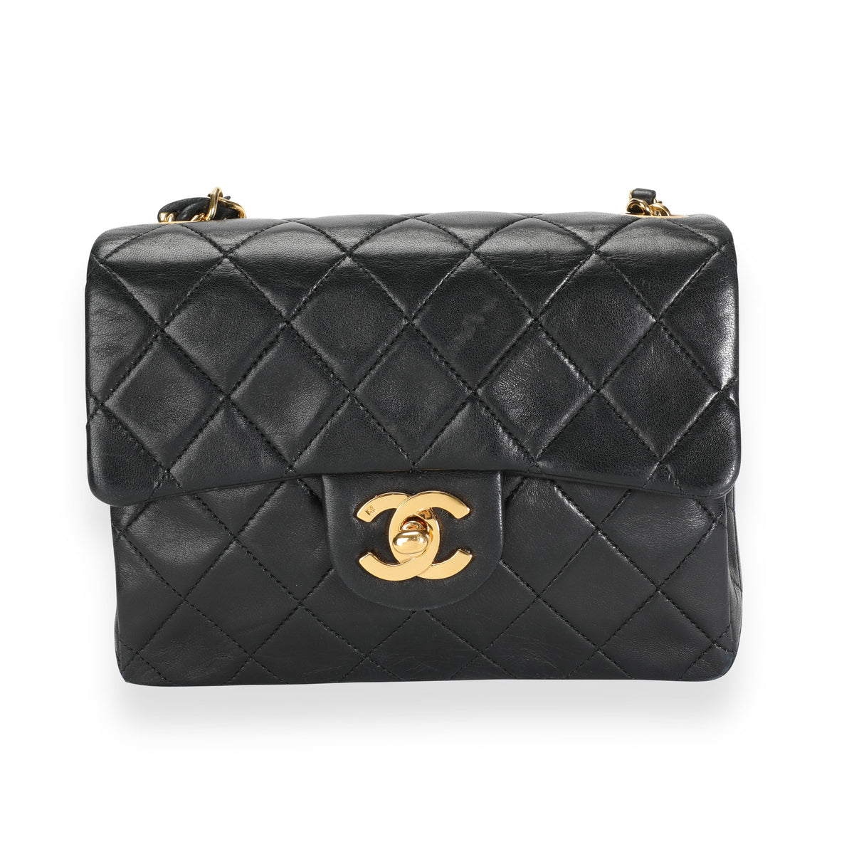 Chanel Classic Flap Rare 1991 Vintage Quilted Black Lambskin