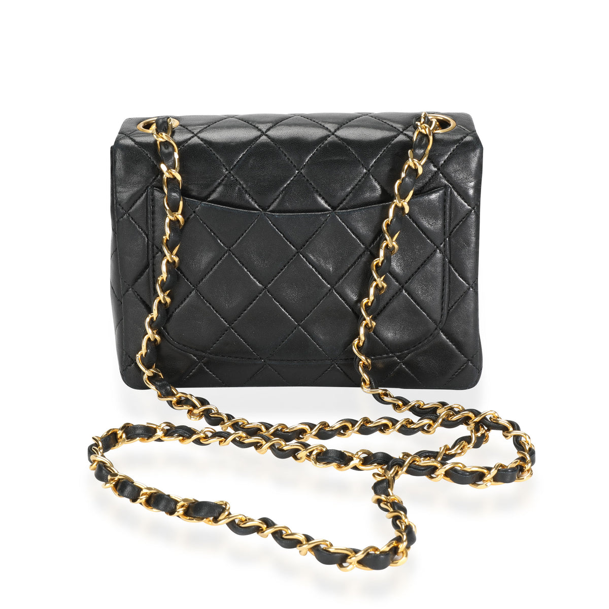 Chanel Classic Flap Rare 1991 Vintage Quilted Black Lambskin