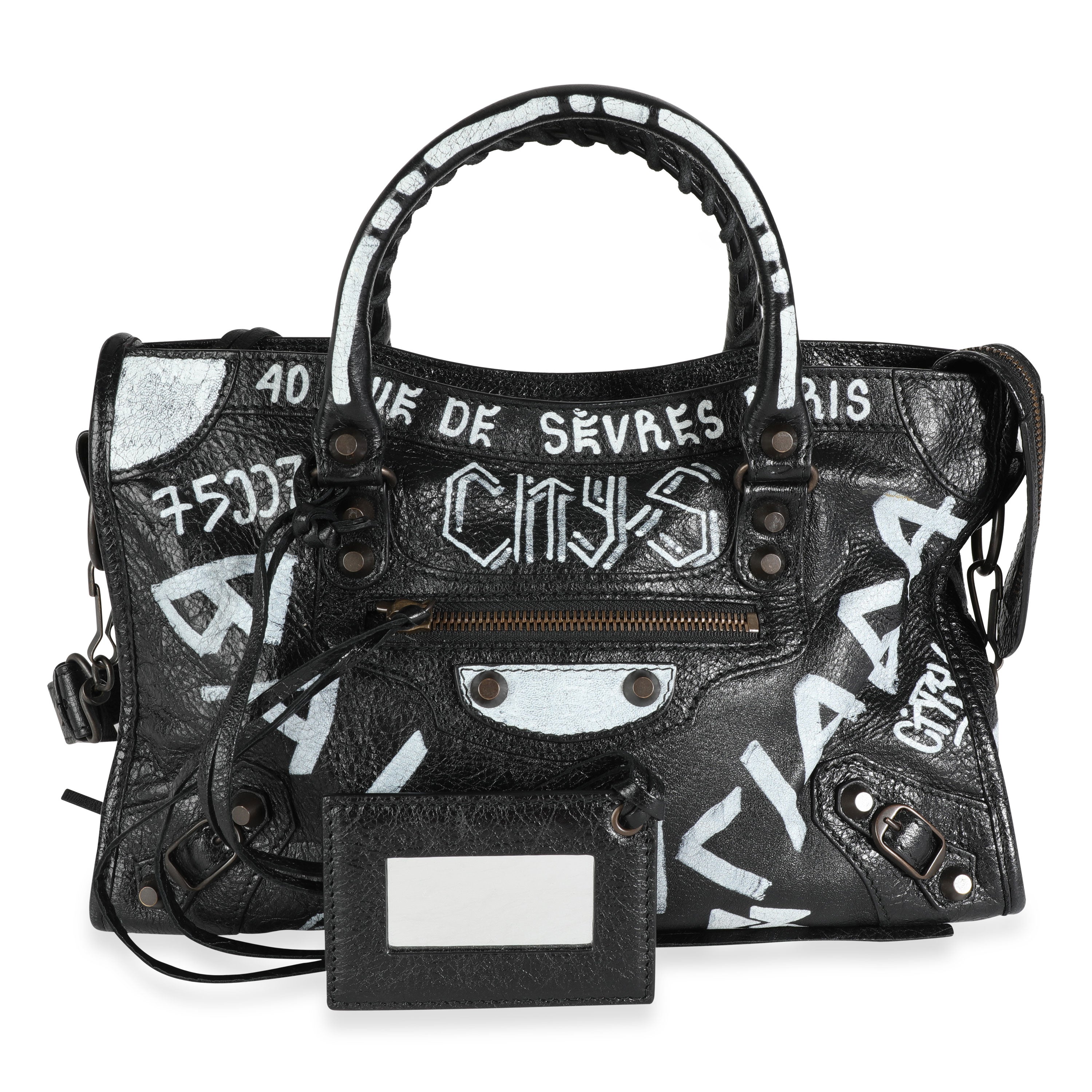 Balenciaga black and white purse Outlet