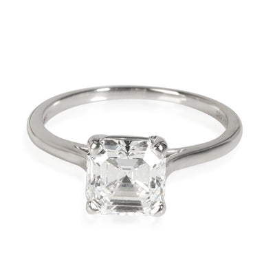 Tiffany & Co. Asscher Engagement Ring in Platinum F VS1 1.57 CTW