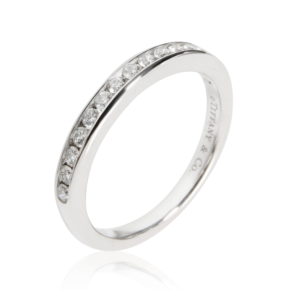 Tiffany & Co. Diamond Channel Set 2.5 mm Wedding Band in Platinum 0.24 Ctw