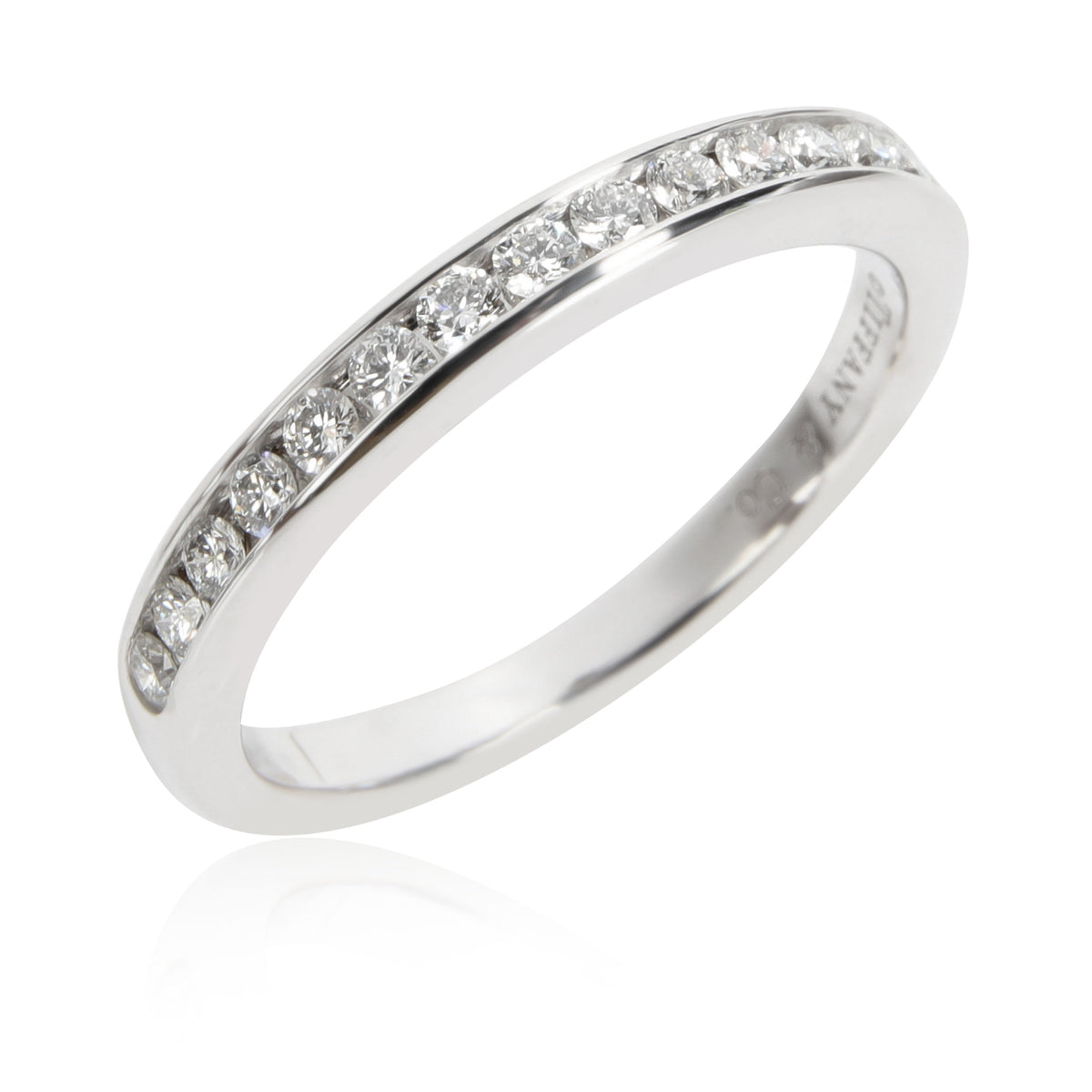 Tiffany & Co. Diamond Channel Set 2.5 mm Wedding Band in Platinum 0.24 Ctw