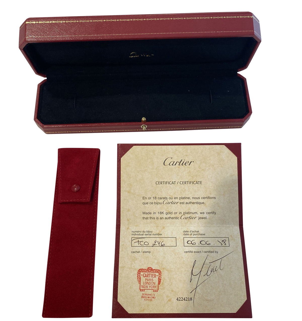 Cartier Sapphire Essentials Tennis Bracelet in 18k White Gold