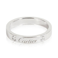 Cartier C de Cartier Two-Diamond Band in Platinum 0.07 CTW