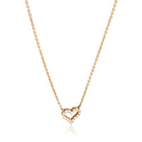 Tiffany & Co. Extra Mini Heart Pendant in 18k Yellow Gold 0.06 CTW