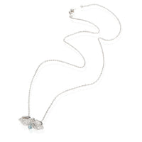 Tiffany & Co. Paper Flowers Aquamarine Diamond Pendant in  Platinum 0.13 CTW