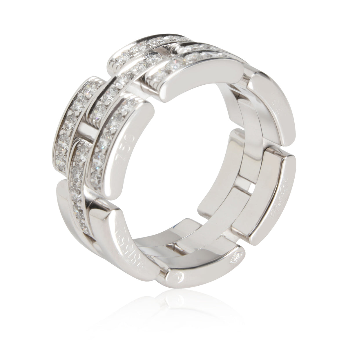 Cartier Panthere Diamond Band in 18k White Gold 0.53 CTW