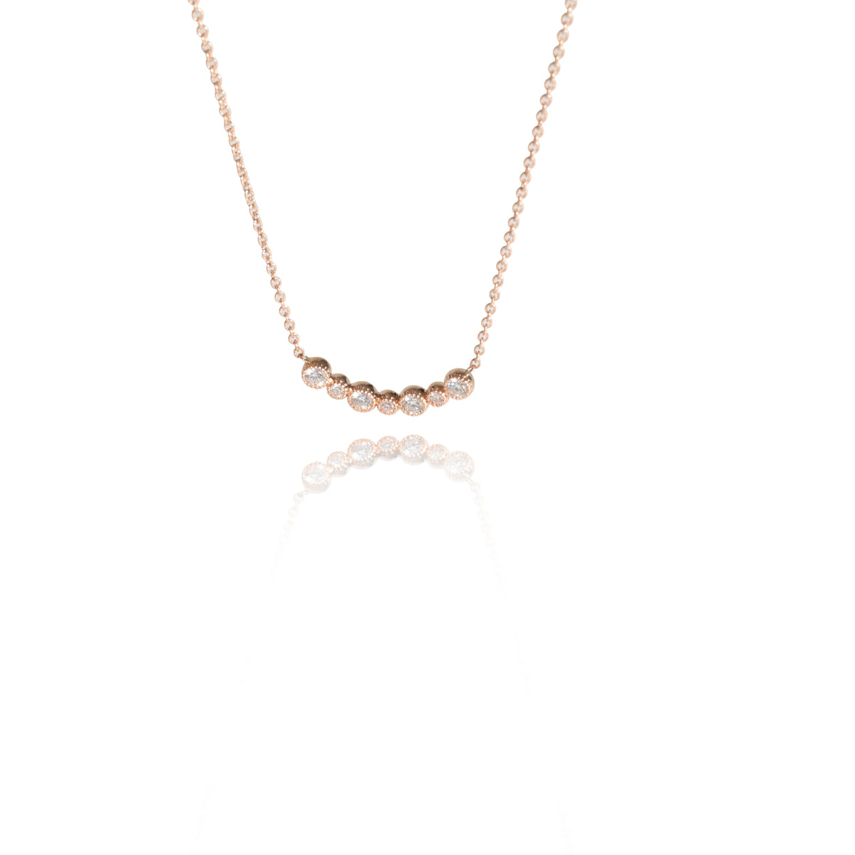 14K Rose Gold My Story Diamond Small Smile Pendant, .21 Ctw.