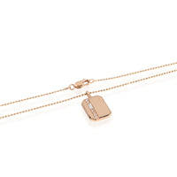 14K Rose Gold My Story Baguette & Round Diamond Pendant, .16 Ctw.