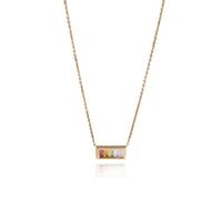 14K Yellow Gold My Story Aria Rainbow Necklace