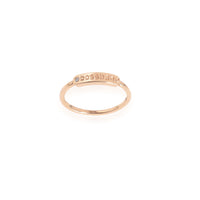 14K Rose Gold My Story Bossbabe ID Ring 0.01 Ct.