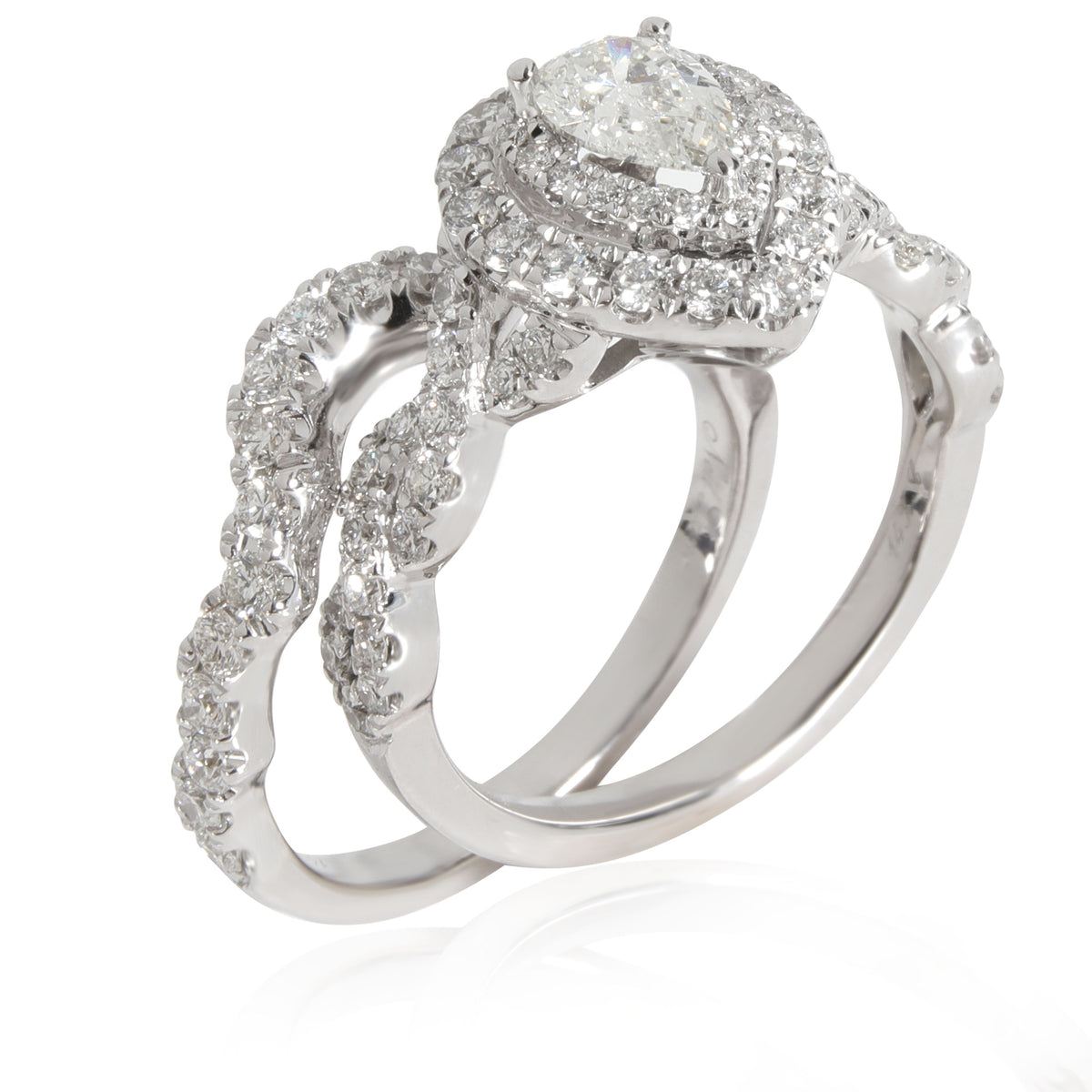 Neil Lane Diamond Engagement Wedding Set in 14K White Gold IJ I1 1.75 CTW