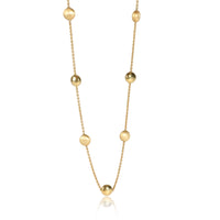 Chimento Diamond Beaded Station Necklace in 18k Yellow Gold 0.01 CTW