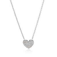 Tiffany & Co. Diamond Heart Shaped Pendant in 18K White Gold 0.3 CTW