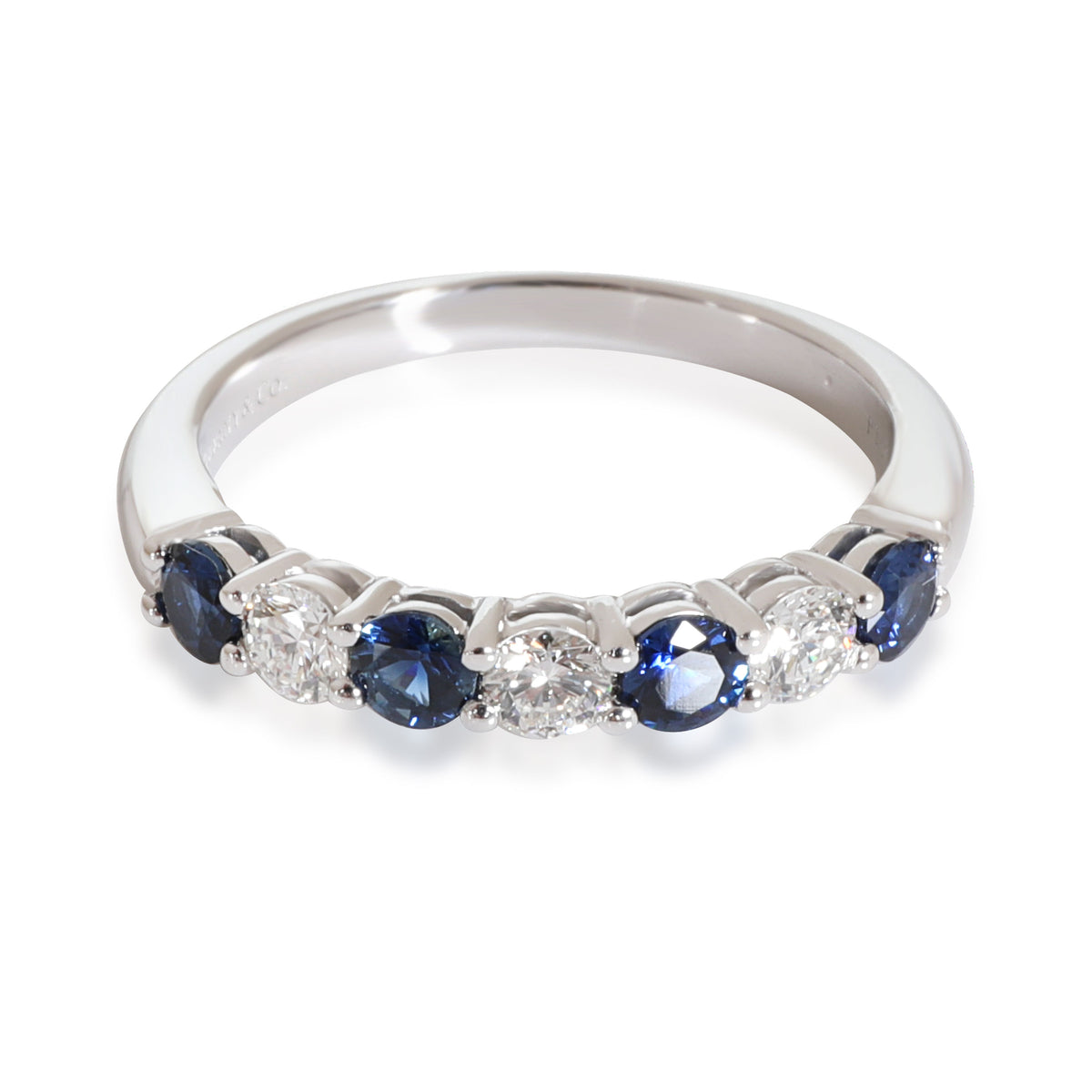 Tiffany & Co. Embrace Sapphire & Diamond Band in Platinum 0.24 CTW