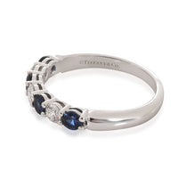 Tiffany & Co. Embrace Sapphire & Diamond Band in Platinum 0.24 CTW