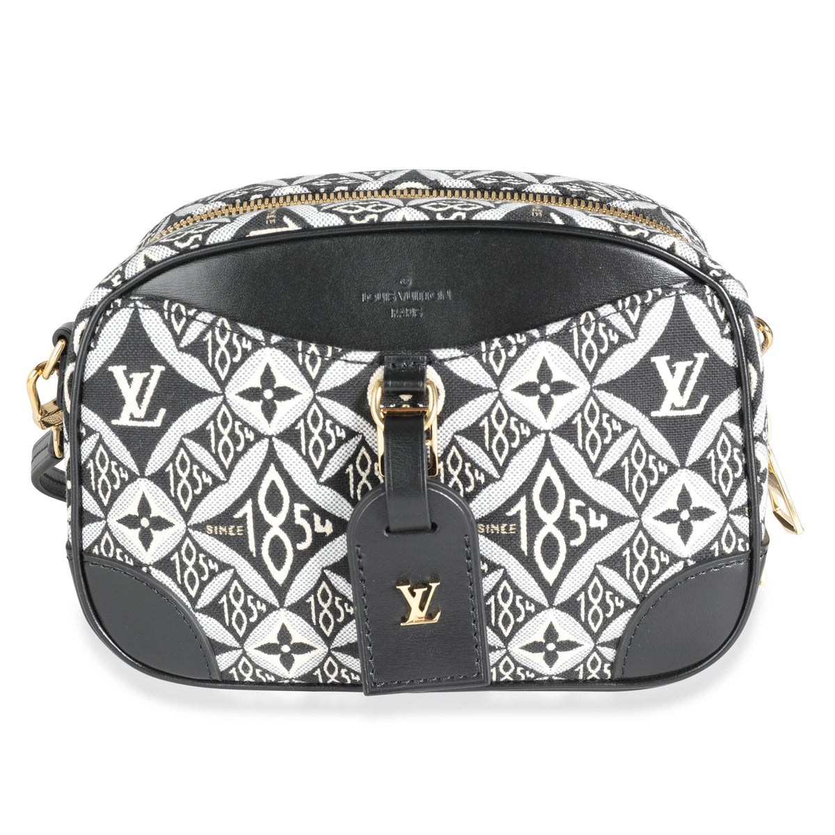 Louis Vuitton Black And White Jacquard And Calfskin Since 1854 On