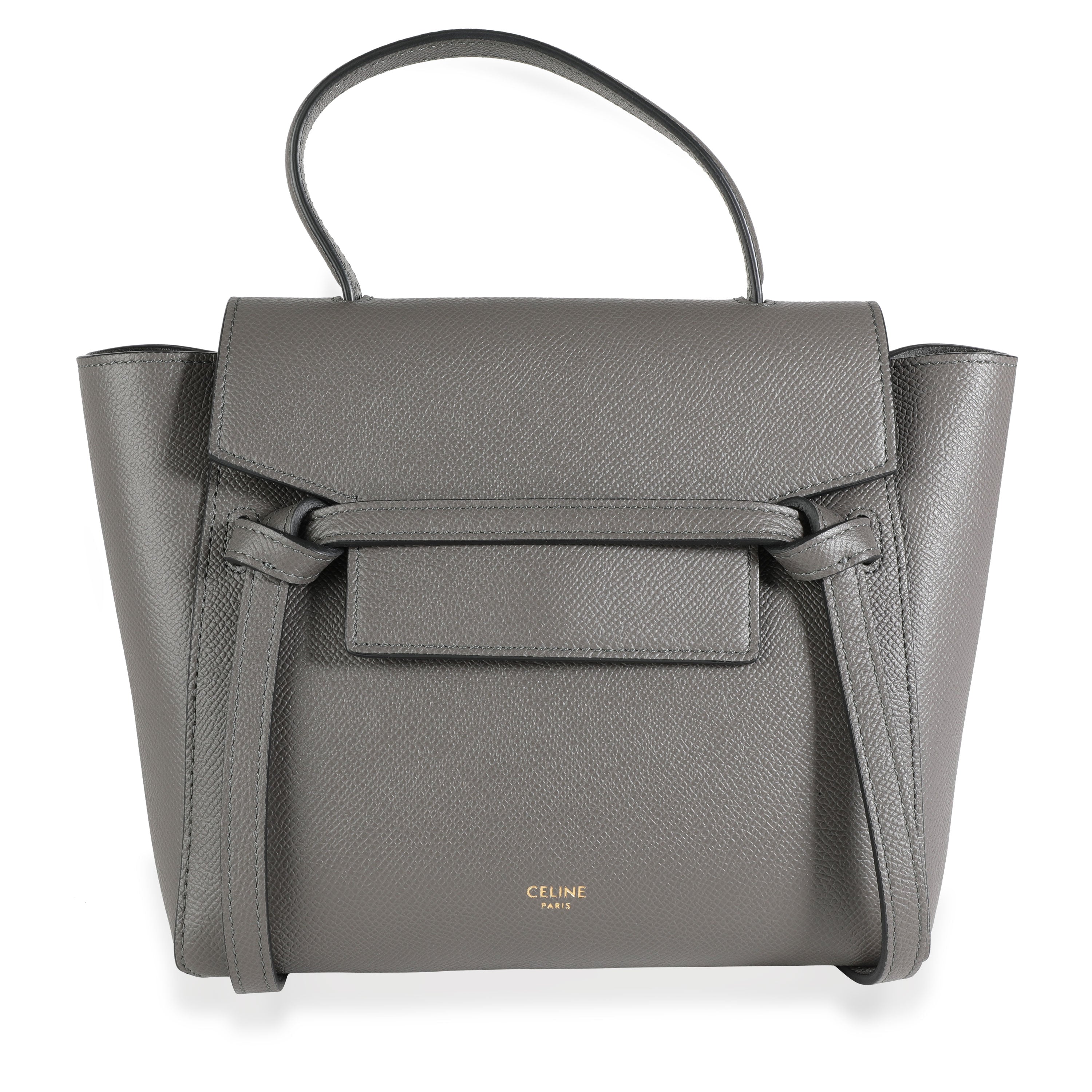 Celine Grey Grained Calfskin Nano Belt Bag myGemma CA Item 112892