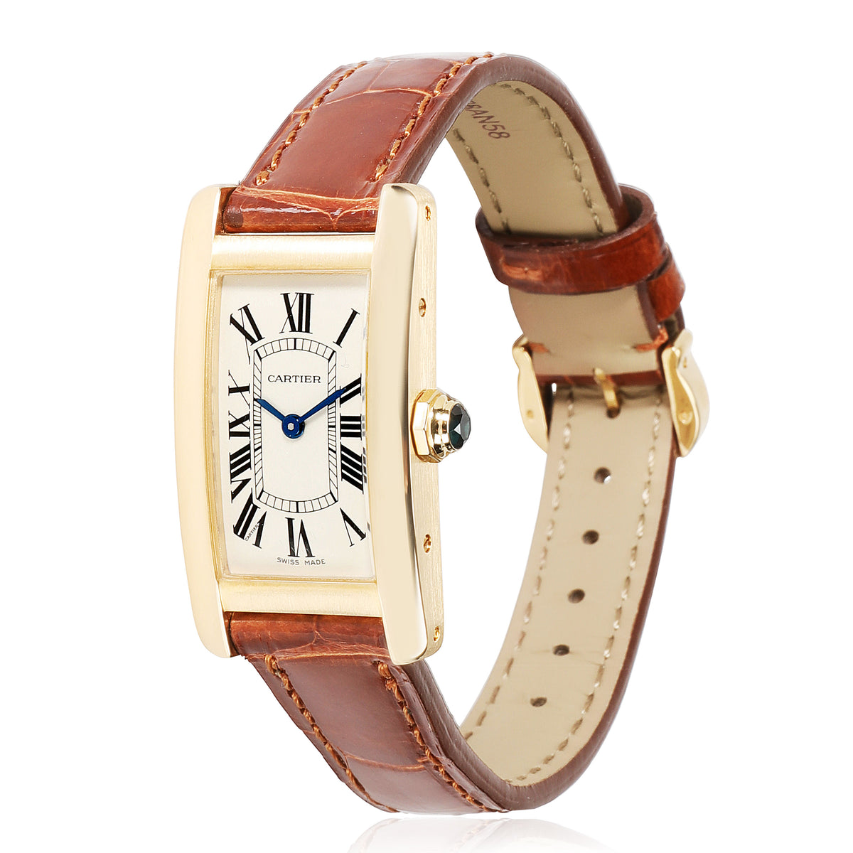 Cartier Tank Americaine W2601556 Womens Watch in 18kt Yellow Gold