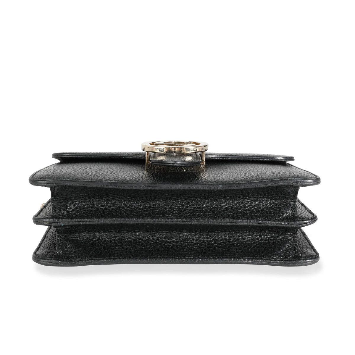 Gucci Black Calfskin Small Interlocking G Dollar Bag