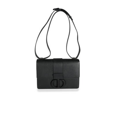 Dior Black Ultramatte Grained Calfskin 30 Montaigne Flap Bag