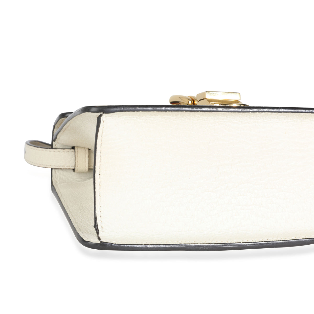 Gucci White Calfskin Mini Sylvie Bee Star Top Handle Bag