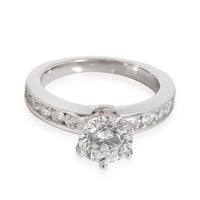 Tiffany & Co. Channel Diamond Engagement Ring in  Platinum F VS2 1.52 CTW
