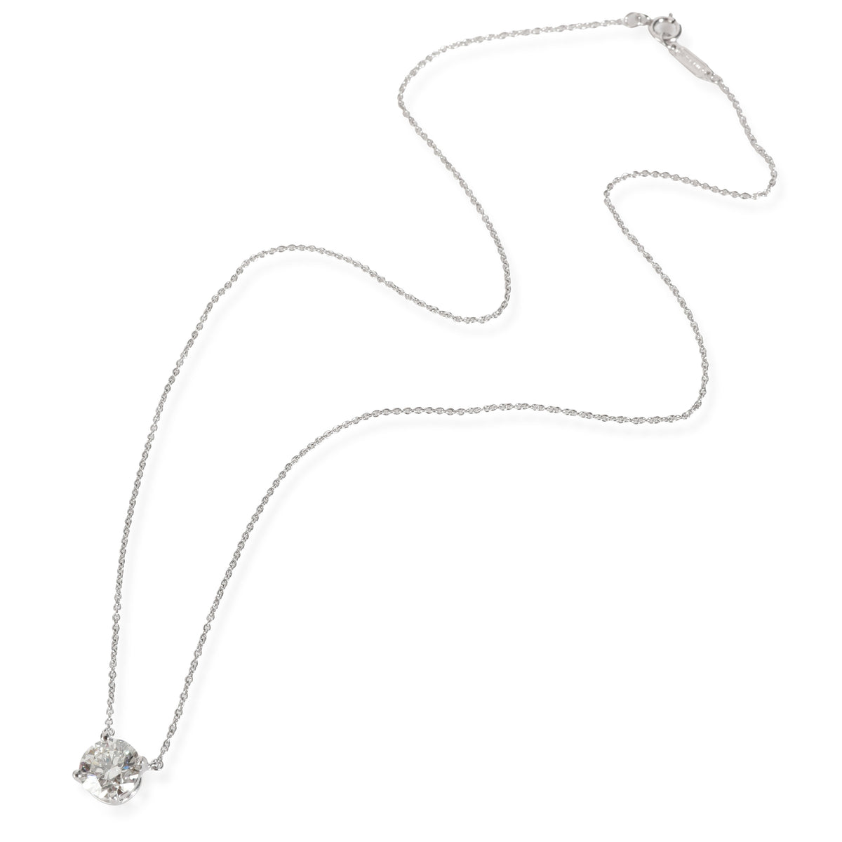 Tiffany & Co. Diamond Solitaire Pendant in Platinum (1.63 ct J/IF)