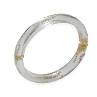 Alexis Bittar Clear Lucite Crystal Studded Hinged Bangle