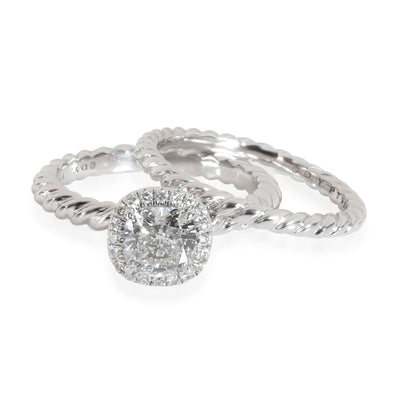 David Yurman Capri Diamond  Engagement Wedding  Set in  Platinum H VS1 1 CTW