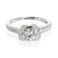 Tiffany & Co. Ribbon Diamond Engagement Ring in Platinum H VVS2 0.75CTW
