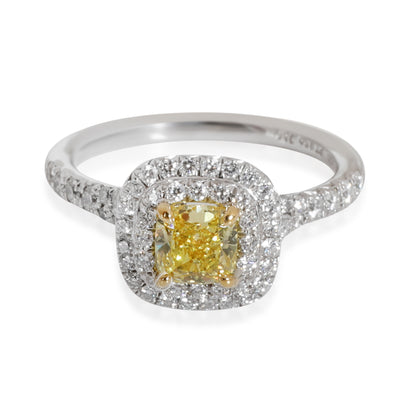 Tiffany & Co. Fancy Yellow Soleste Diamond Engagement Ring in Platinum 0.80 CTW