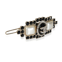 Chanel Barrette With Pearly Whites & Black Crystals