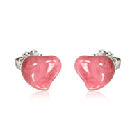 Tiffany & Co. Elsa Peretti Rhodolite Heart Earring in Sterling Silver