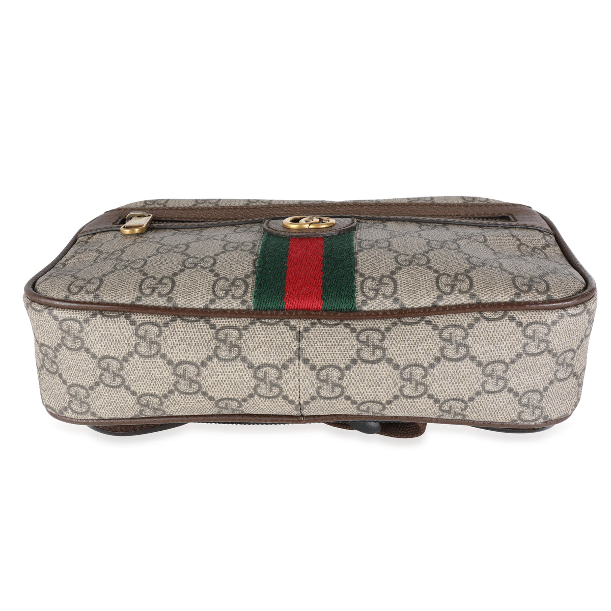 Gucci Brown Soft GG Supreme Canvas Ophidia Belt Bag