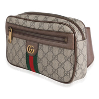 Gucci Brown Soft GG Supreme Canvas Ophidia Belt Bag