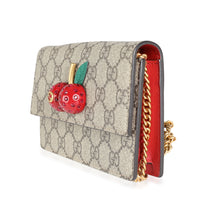 Gucci Crystal Inlaid Cherries Embellished GG Supreme Canvas Mini Bag