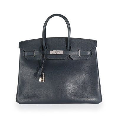 Hermès Bleu Indigo Vache Liegee Birkin 35 PHW