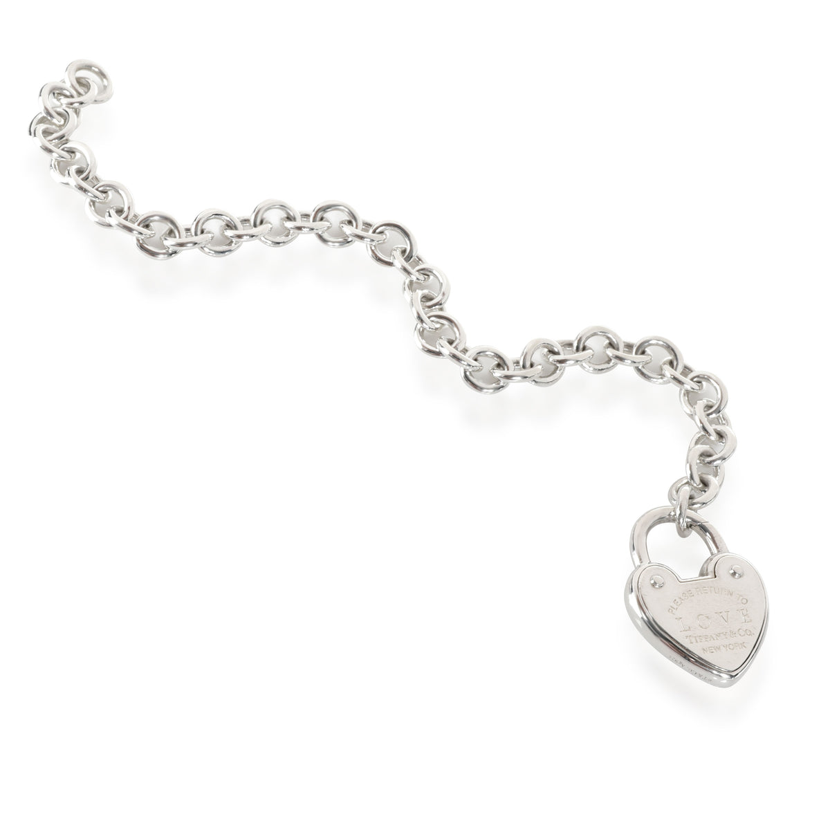 Tiffany & Co. Heart Lovelock Bracelet in Sterling Silver