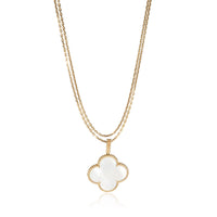 Van Cleef & Arpels Vintage Alhambra Mother Of Pearl Long Necklace in 18K Gold