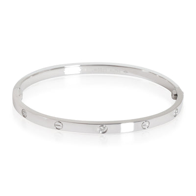 Cartier Love Bracelet with Diamonds in 18k White Gold 0.15 CTW