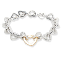 Tiffany & Co. Link Heart Bracelet in 18K Yellow Gold/Sterling Silver